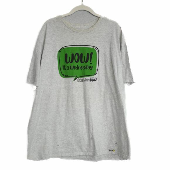 Wow Its Wednesday Mens Gray Printed T-Shirt Round Neck Short Sleeve Size XL - Picture 3 of 10